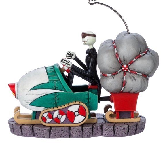 Disney Nightmare Before Christmas Jack Skellington Snowmobile SketchbookOrnament - Picture 2 of 4